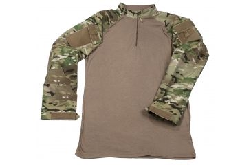 Image of LENGTH=112-#####-Tru-Spec 1/4 Zip Tactical Response Combat Shirt 50/50 Nylon/Cotton Rip-Stop, MultiCam/Coyote, Large Long 2541025