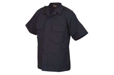 Image of Tru-Spec Poly/Cotton Rip-Stop Tactical Uniform Shirt, Short Sleeve, Navy, 2XLR 1337007