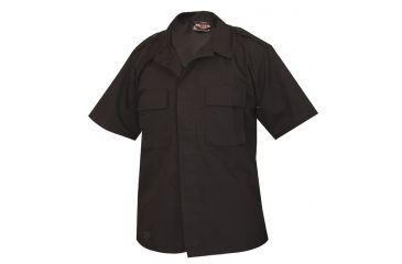 Image of Tru-Spec Poly/Cotton Rip-Stop Tactical Uniform Shirt, Short Sleeve, Black, SR 1336003
