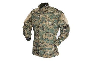 Image of Tru-Spec TAC T.R.U.Shirts 50/50 Nylon/Cotton Rip-Stop, Digital Woodland, Small Long 1389023