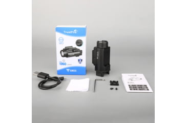 Image of TrustFire GM35 Rechargeable Tactical 1350 Lumens Pistol Flashlight, Black, GM35