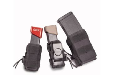 Image of TUFF Products Clip On Bungee Pistol Magnet Magazine Pouch with Magnetic Retention, Black 8225-M-BK-12
