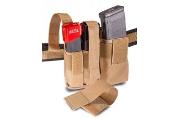 Image of TUFF Products Multi-Gun InLine Mag Pouch -Coyote Brown, Fits 1 Ar15/ 2 Pistol Magazines 7070-CBV-25