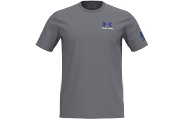 Image of Under Armour New Freedom Banner T-Shirt - Mens, Steel Light Heather, Small, 1370818035SM