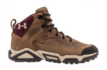 Image of Under Armour Tabor Ridge Leather Hiking Boot - Womens-Uniform/Ox Blood/Bluff-Medium-9 US