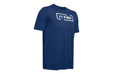 Image of Under Armour UA Fish Logo T-Shirt - Men's, Medium, American Blue, 1331201449MD