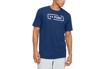 Image of Under Armour UA Fish Logo T-Shirt - Men's, Medium, American Blue, 1331201449MD