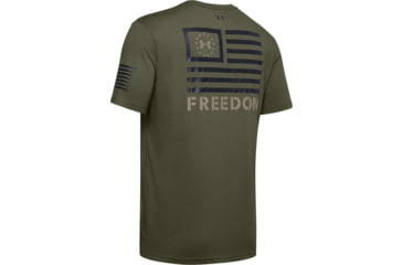 Image of Under Armour UA Freedom Banner Tactical Graphic T-Shirt - Mens, Marine OD Green, Medium, 1352147390MD