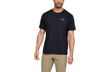 Image of Under Armour UA Freedom Flag Camo T-Shirt - Men's, Large, Black, 1343564001LG