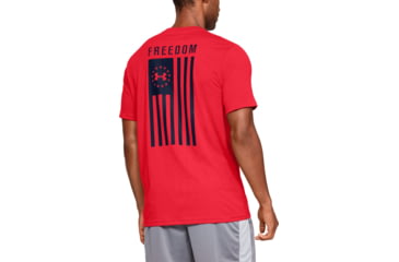 Image of Under Armour UA Freedom Flag T-Shirt - Mens, Red/Academy, X-Large, 1333350601XL