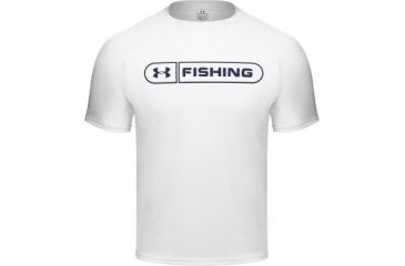 Image of UnderArmour Men's HeatGear Fishing Graphic T - White Color 1004007-100