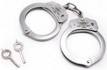 Image of UZI Handcuffs with SS Construction, SS Construction, Double Lock, Includes Two Keys, UZI-HC-NIJ