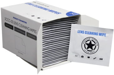 Image of Vector Optics Pre-Moistened Optics Lens Alcohol-Free Cleaning Wipes, 50-Pcs Pack, White, SCCC-03