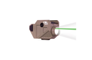 Image of Viridian Weapon Technologies C5L Micro Universal Green Laser and 550 Lumen Tactical Light w/ Rechargeable Battery, INSTANT-ON, and SafeCharge Power Bank, FDE, 930-0056