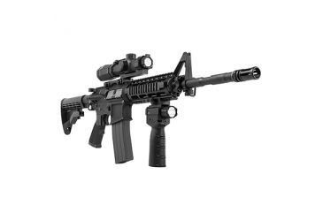 Image of VISM Quick Release Vertical Grip with LED Light/Laser, Gen II, Black VAQVGFLGV2