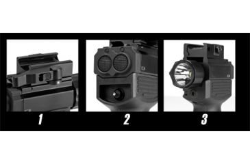 Image of VISM Vertical Grip w/ Weaponlight &amp; Red Laser Sight