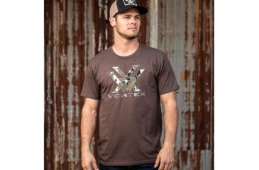Image of Vortex Camo Logo Short Sleeve T-Shirt - Mens, Brown Heather, Medium, 120-15-BRHM