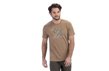 Image of Vortex Camo Logo Short Sleeve T-Shirts - Mens, Coyote Heather, XL, 120-15-CHEXL