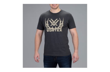 Image of Vortex Full Tine Short Sleeve T-Shirt - Mens, Charcoal Heather, Large, 121-45-CHHL
