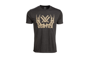 Image of Vortex Full Tine Short Sleeve T-Shirt - Mens, Charcoal Heather, Large, 121-45-CHHL