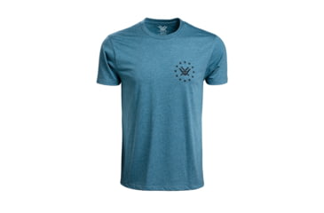 Image of Vortex Salute Short Sleeve T-Shirts - Men's, Steel Blue Heather, 4X, 121-14-SBH4X