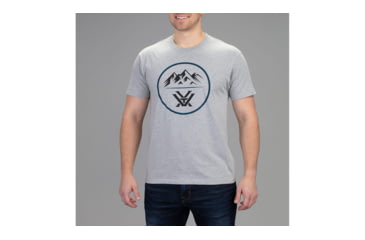 Image of Vortex Three Peaks Short Sleeve T-Shirt - Mens, Heather Grey, Extra Large, 121-10-GHTXL