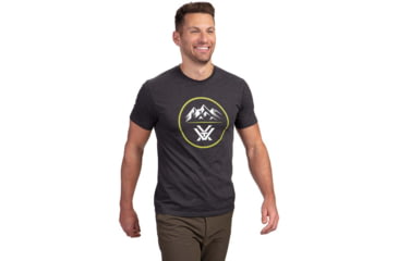 Image of Vortex Three Peaks Short Sleeve T-Shirts - Mens, Black, S, 121-10-BLKS