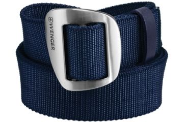 Image of Wenger Mens Terrain Nylon belt with Stainless steel buckle, Blue 12478