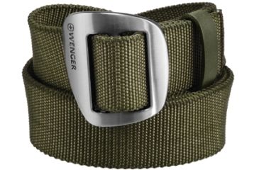Image of Wenger Mens Terrain Nylon belt with Stainless steel buckle, Olive Drab 12476
