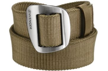 Image of Wenger Mens Terrain Nylon belt with Stainless steel buckle, Tan 12477