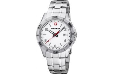 Image of Wenger Platoon White Dial, Stainless Steel Bracelet 0941.102