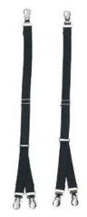 Image of Wesol Distribution Y Style Shirt Stays w/No Slip Clip,Black,One Size Fits All WD-SSY02