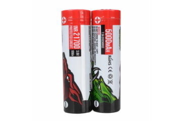 Image of Wicked Hunting Lights 21700 Replacement Li-Ion Rechargeable Batteries, 2 Pack, Black, W2066