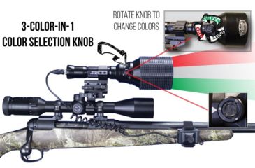 Image of Wicked Hunting Lights A67iC 3-Color-In-1 Night Hunting Gun Light Kit, Green/Red/White, W2021