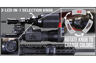 Image of Wicked Hunting Lights A67iR 3-LED-In-1 Night Hunting Light Kit, 850nm Infrared, 940nm Infrared, Red, W2056