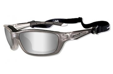 Image of Wiley X Brick Sunglasses - Silver Flash Lens/ Crystal Metallic Frame 855
