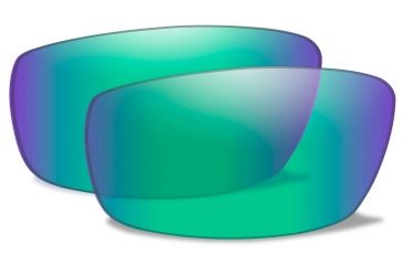Image of Wiley X Jake Replacement Parts - Polarized Emerald Mirror w/ Amber Tint Lens *LENS ONLY* CCJAKPGM