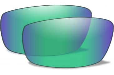 Image of Wiley X P-17 Replacement Parts - Polarized Emerald Mirror w/ Amber Tint Lens (LENS ONLY) P-17PGM