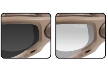 Image of Wiley X Spear - Smoke Gray & Clear Lenses - Close-up SP29T