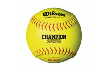 Image of Wilson A9031 ASA Low Optic Yellow Fastpitch Softball 12 Pack 1003073