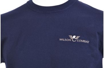 Image of Wilson Combat T-Shirt with Logo, Navy Blue, Large 497L