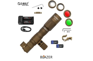 Image of Z-Bolt Blazer LEP Weapon Light - Dual Fuel - Cable Port Switch, Black, LEP-18650-PORT-BLK-PHCF