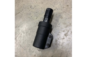 Image of Zero9 Flashlight Case Holster, Bezel Down 2, Molle Loks, Plain Black, Z9-4025-BLK-MLK