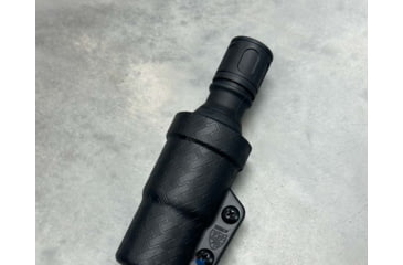 Image of Zero9 Flashlight Case Holster, Bezel Down 2, Molle Loks, Plain Black, Z9-4025-BLK-MLK