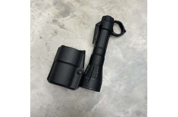 Image of Zero9 Flashlight Case Holster, Bezel Down 2, Molle Loks, Plain Black, Z9-4025-BLK-MLK