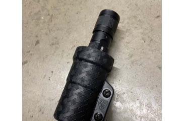 Image of Zero9 Flashlight Case Holster, Bezel Down 2, Molle Loks, Plain Black, Z9-4025-BLK-MLK