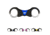ASP Ultra Cuff, Rigid Identifier Steel Bow, Blue, Gray, Pink, Yellow