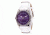 Axcent Retro Watch, White Strap, Purple Face, Silver Hands X37001-031