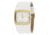 Axcent Flow Watch, White Strap, Silver Face, Gold Hands X7025l-131