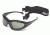 Body Specs Cups II Extreme Sport Goggle, Metallic Black Frame, Grey, Clear, Yellow Lens BSG-3-MATT-BLK-13